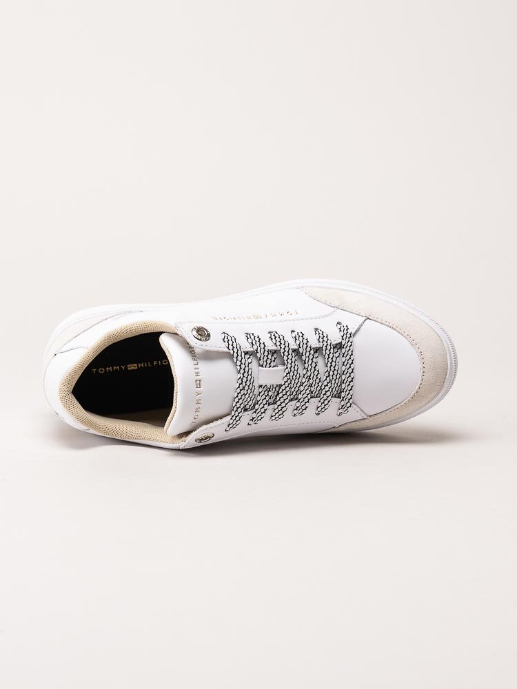 Tommy Hilfiger - TH Seasonal Court Sneaker - Vita sneakers i skinn