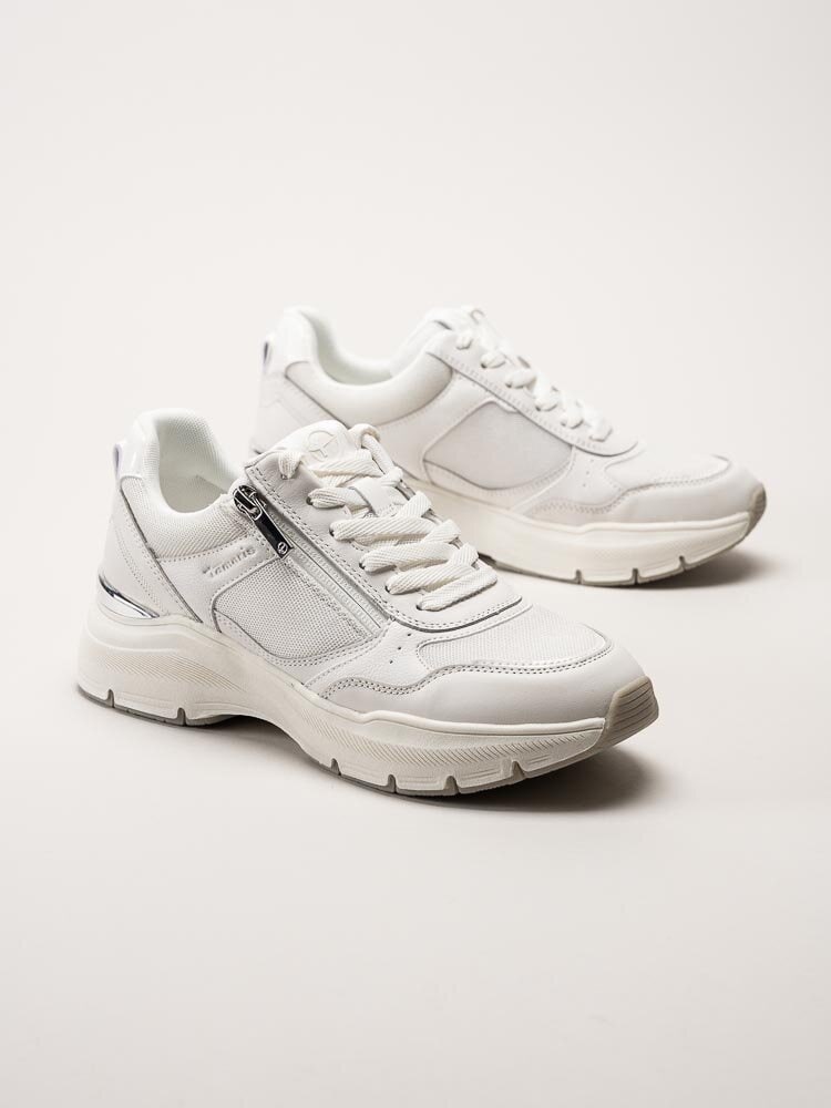 Tamaris - Vita chunky sneakers i skinn