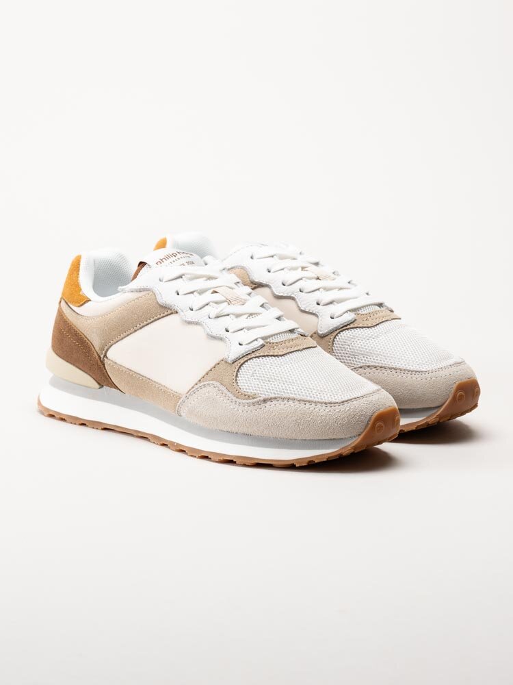 Philip Hog - Quincy - Beige multifärgade sneakers i mocka