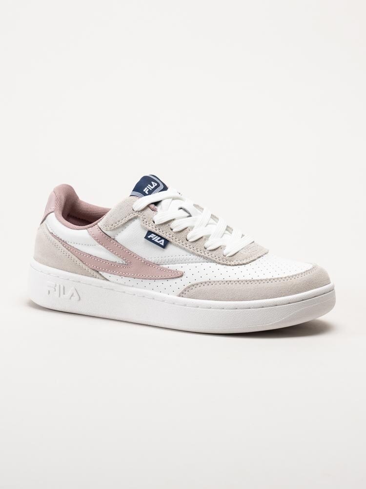 FILA - Sevaro S Wmn - Vit grå sneakers i skinn och mocka