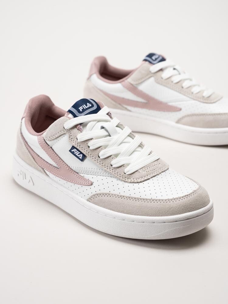 FILA - Sevaro S Wmn - Vit grå sneakers i skinn och mocka