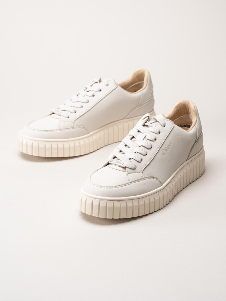 S.Oliver - Off white chunky sneakers i skinnimitation