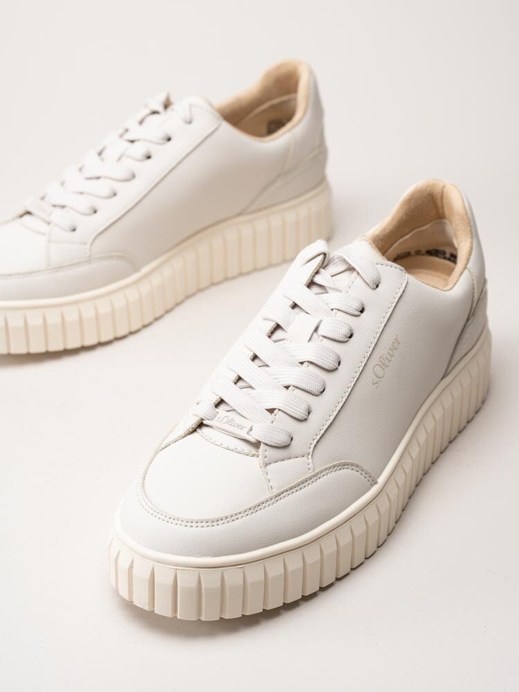 S.Oliver - Off white chunky sneakers i skinnimitation