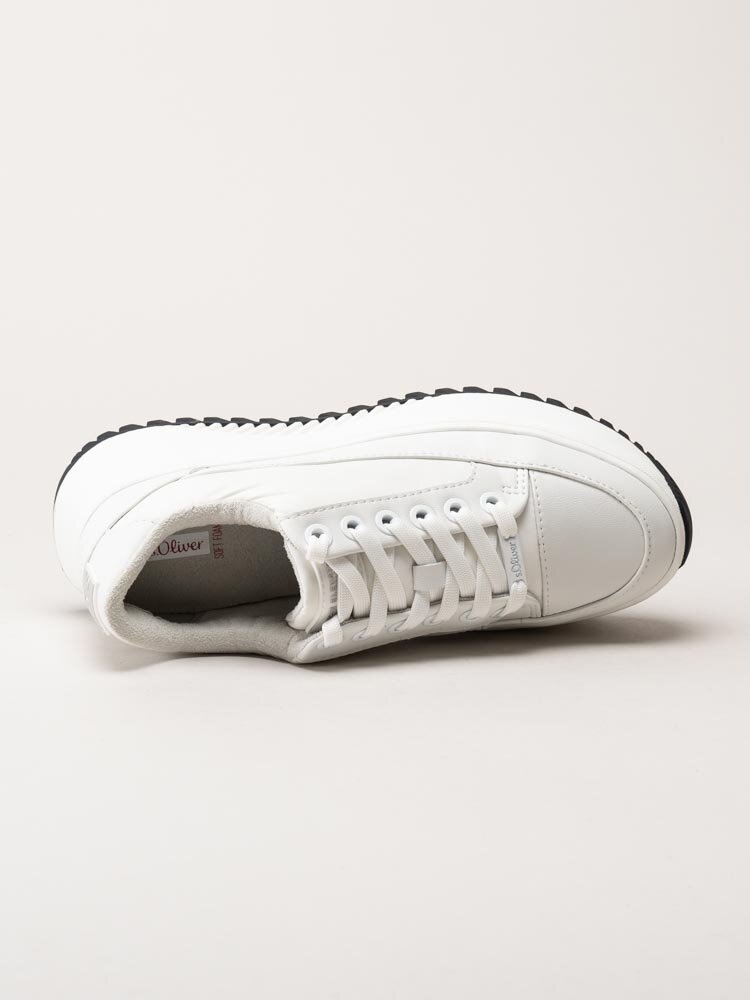 S.Oliver - Vita platåsneakers i nylon