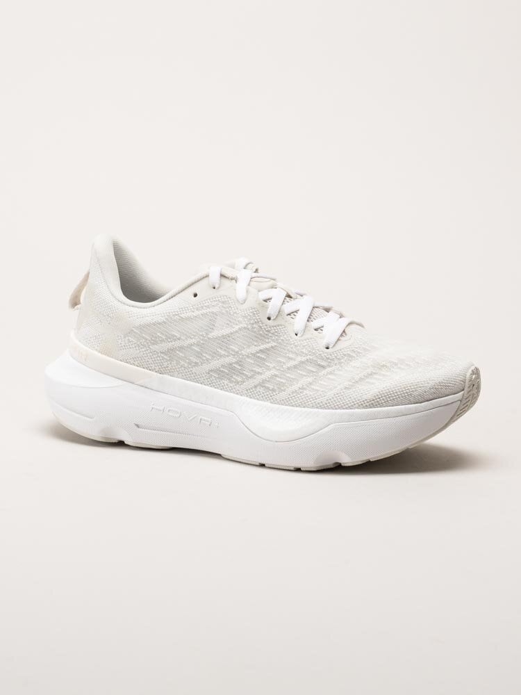 Under Armour - W Infinite Pro Cool Down - Off white löparskor i textil