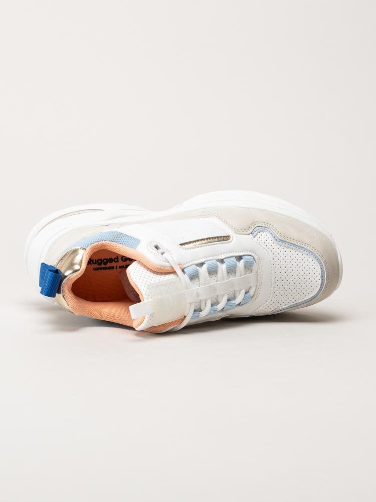 Rugged Gear - Vit blå chunky sneakers
