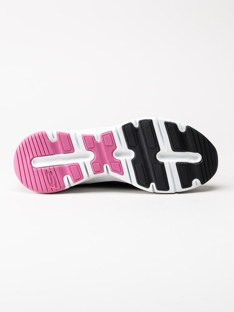 Skechers - Womens Arch Fit - Svarta slip on sneakers i textil