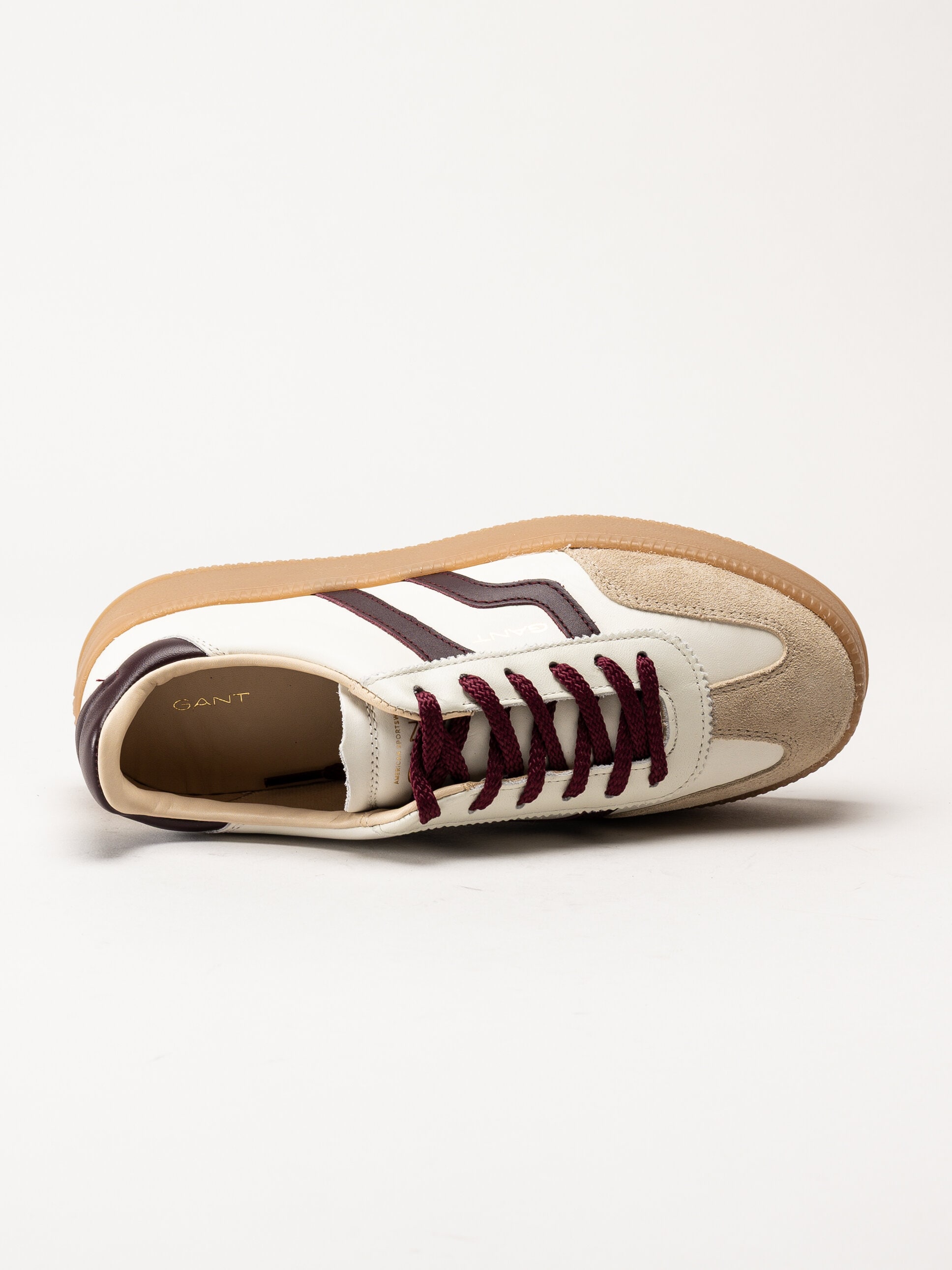 Gant Footwear - Cuzmani - Vita retro platåsneakers i skinn och mocka
