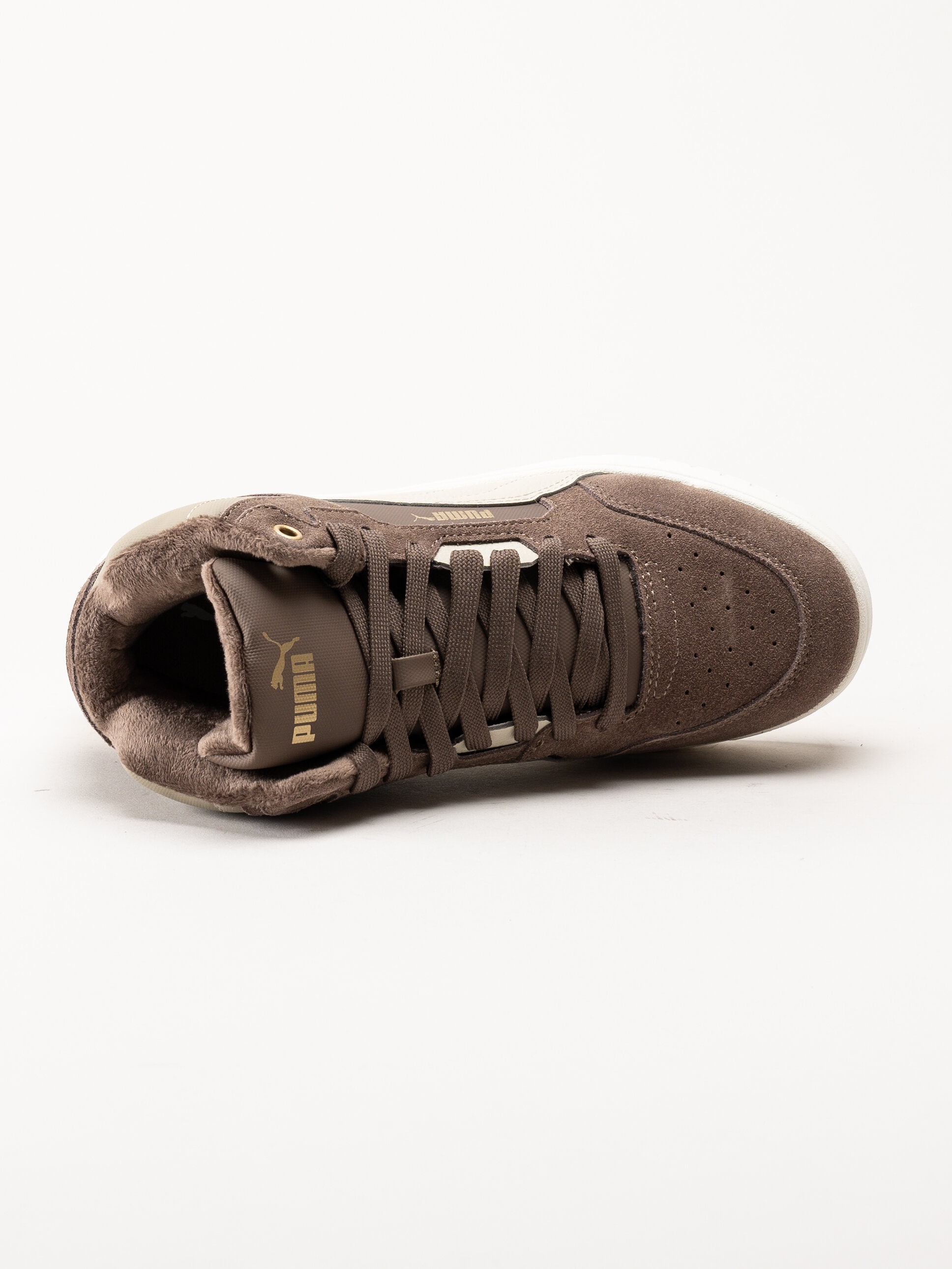 Puma - Shuffle Downtown Mid Wtr - Bruna fodrade sneakers i mocka