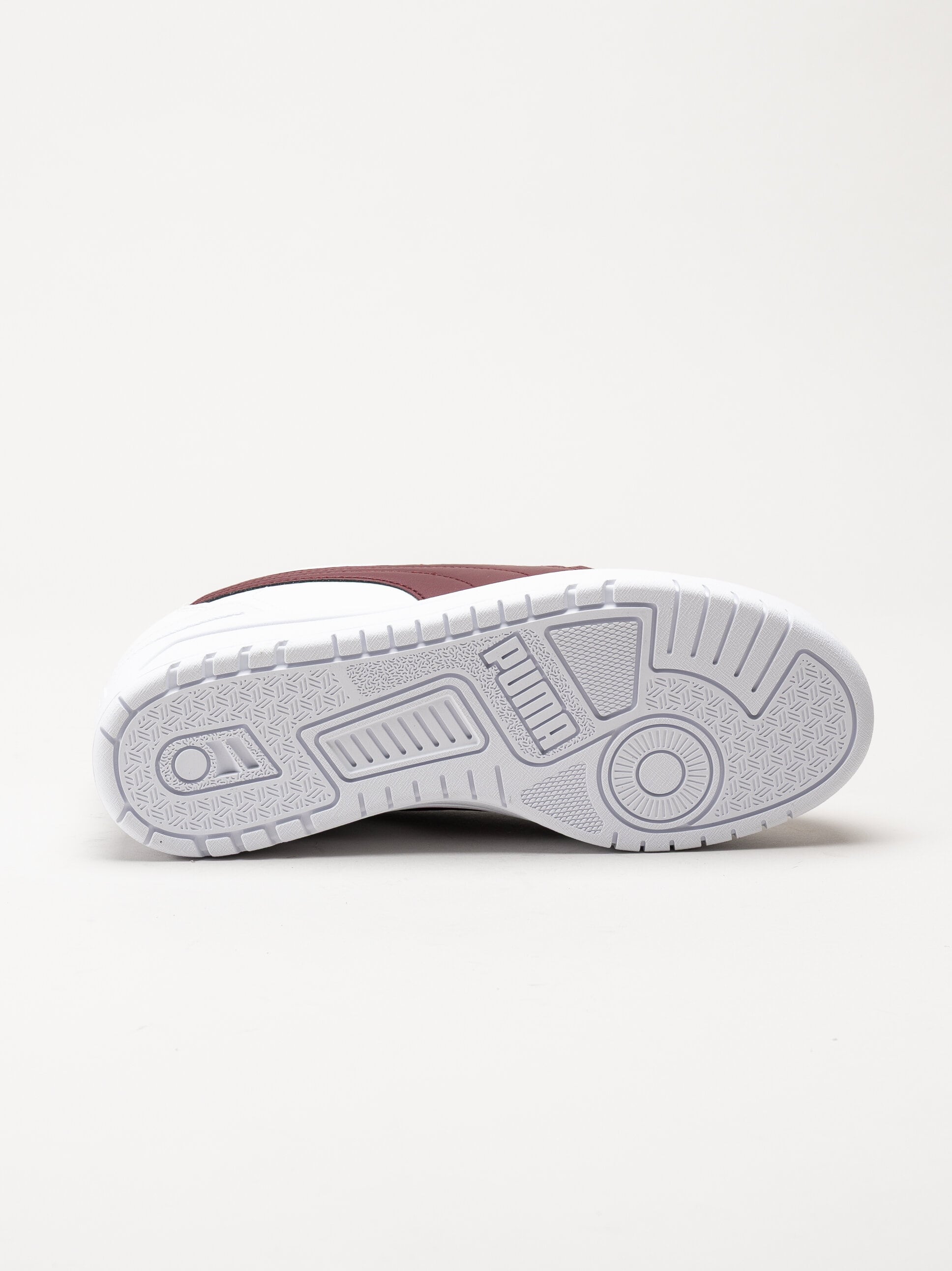 Puma - Shuffle Downtown - Vita sneakers med vinröda partier