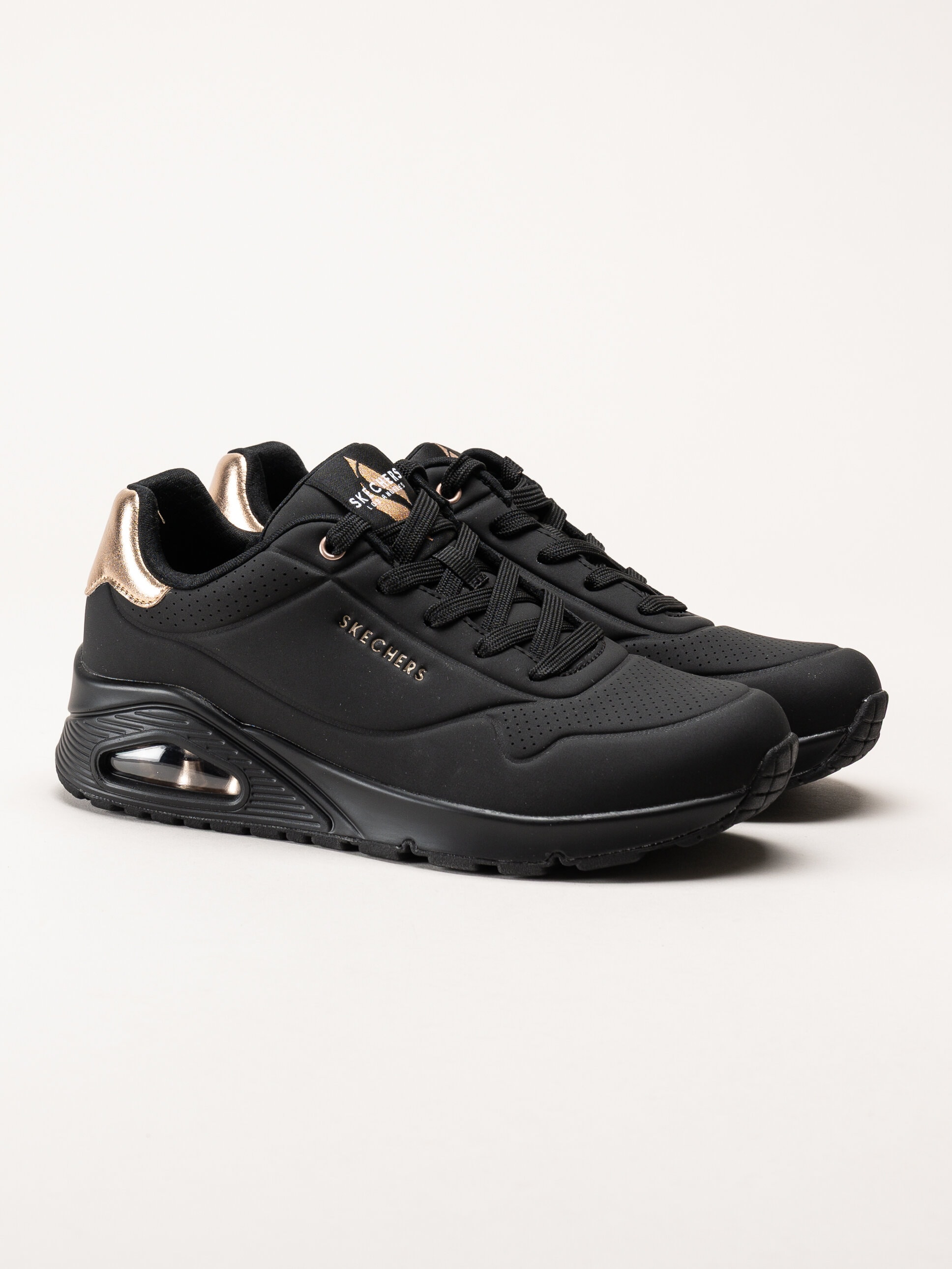 Skechers - Uno - Golden Air - Svarta sneakers i skinnimitation