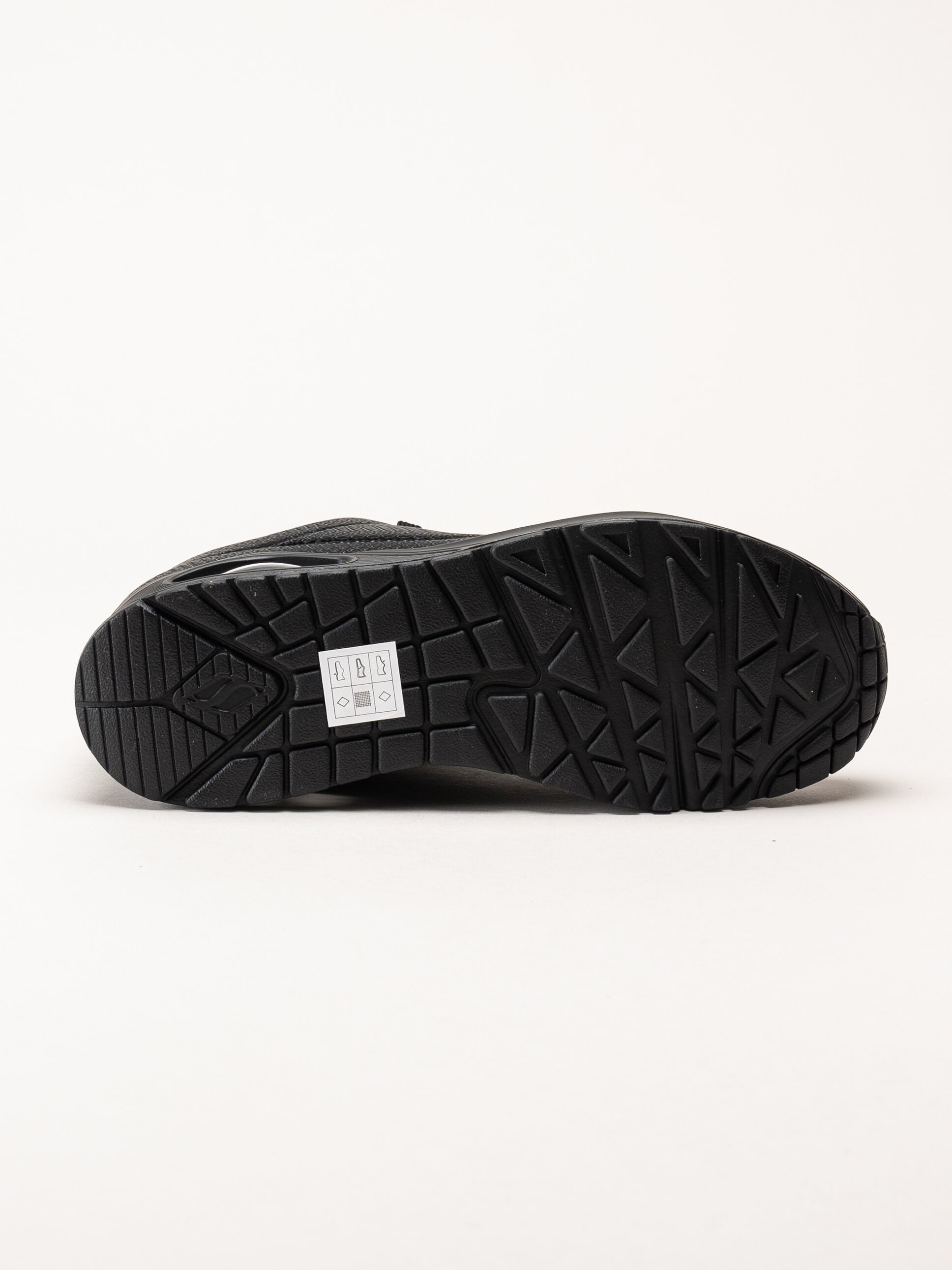 Skechers - Uno - Shiny Scale - Svarta sneakers med ormmönster