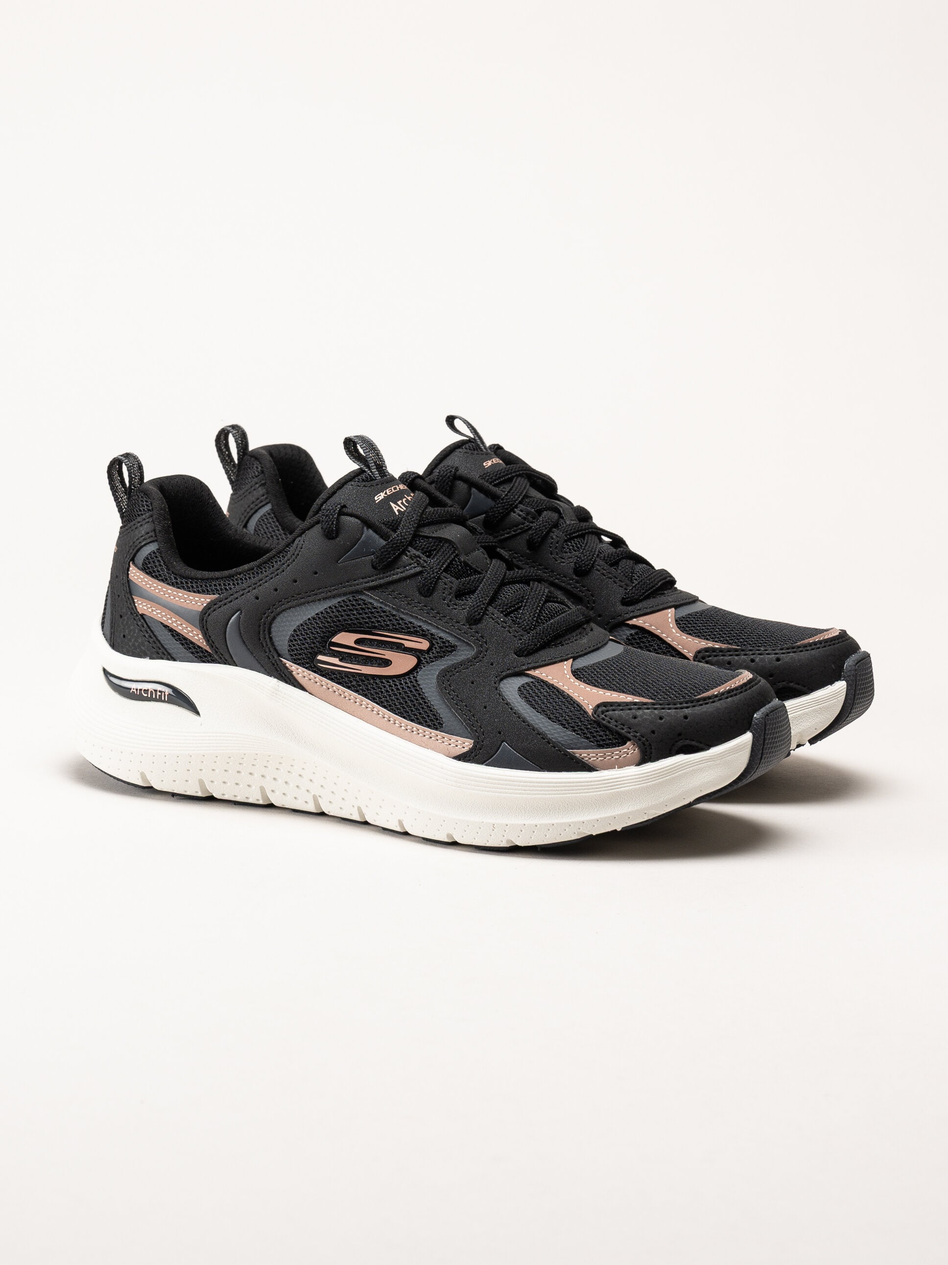 Skechers - Arch Fit 2.0 - Vintage Lux - Svarta sportiga sneakers