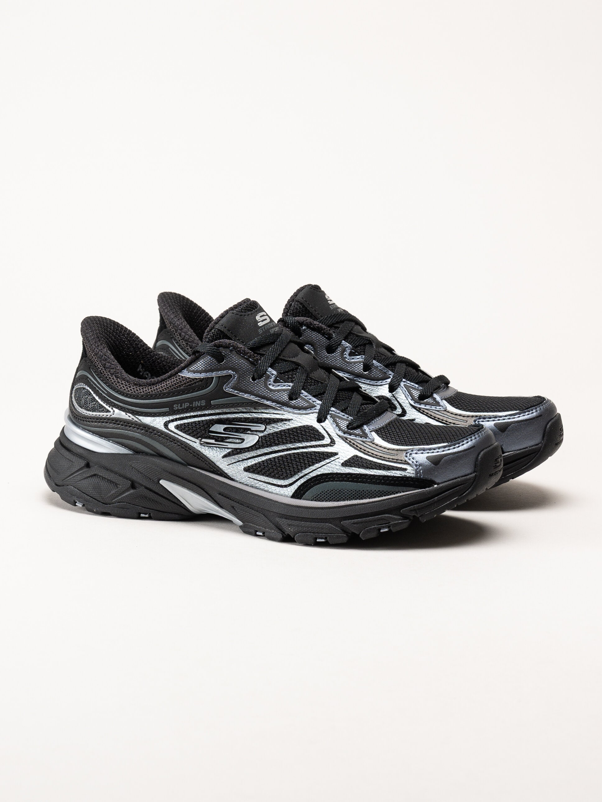 Skechers - Slip-Ins Stamina Sport - Svarta slip-ins sportskor