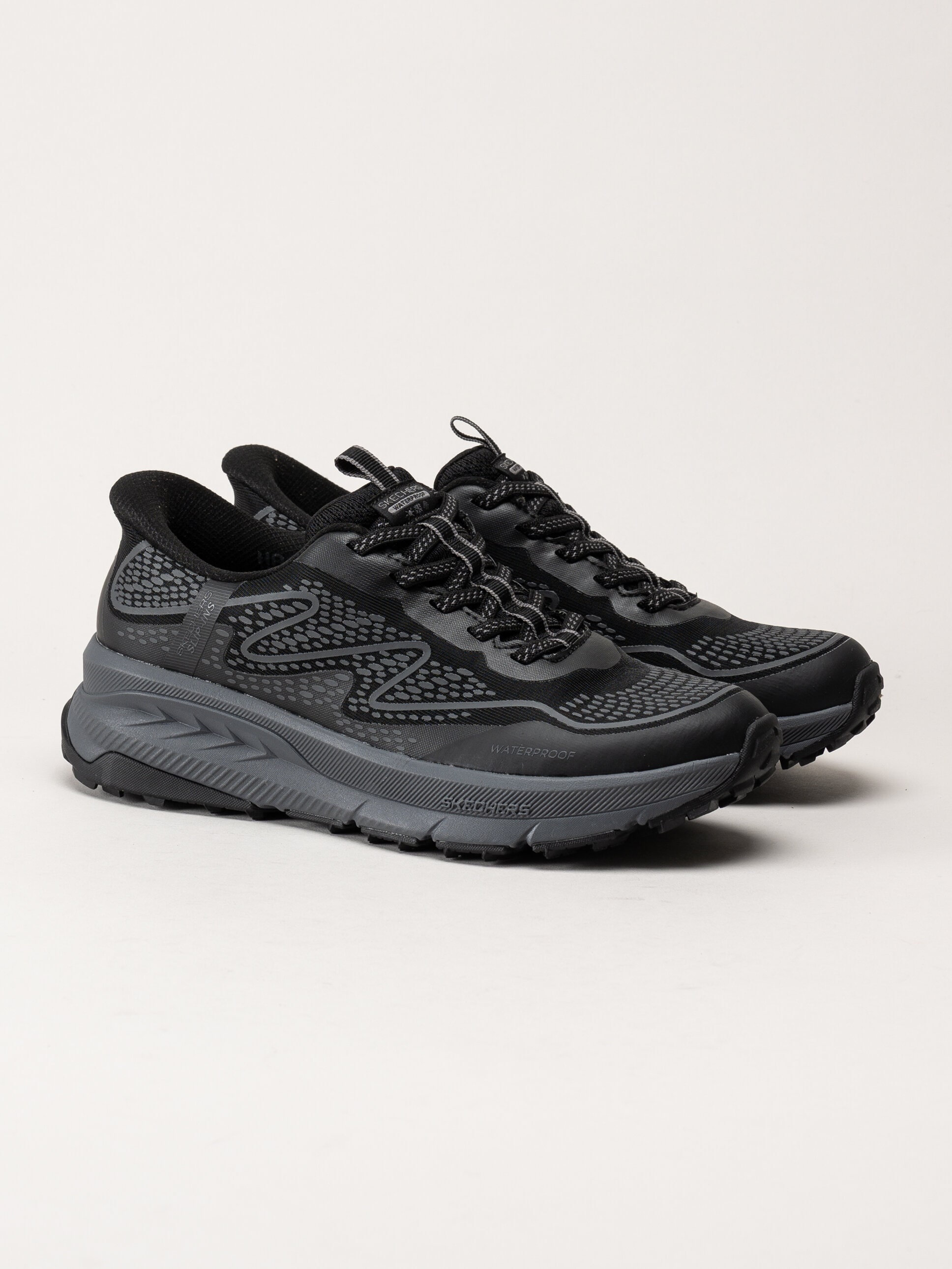 Skechers - Slip-Ins Switch Back - Mist - Svarta slip-ins sportskor