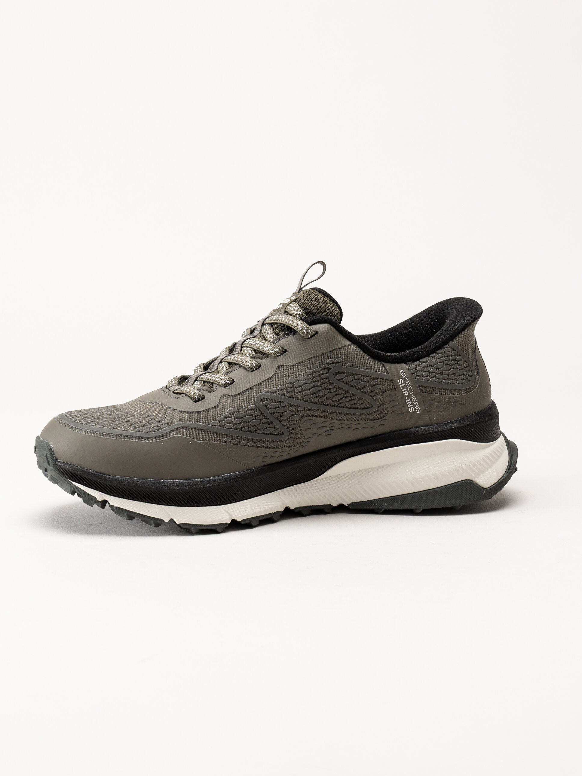 Skechers - Slip-Ins Switch Back - Mist - Olivgröna vattentäta sportskor