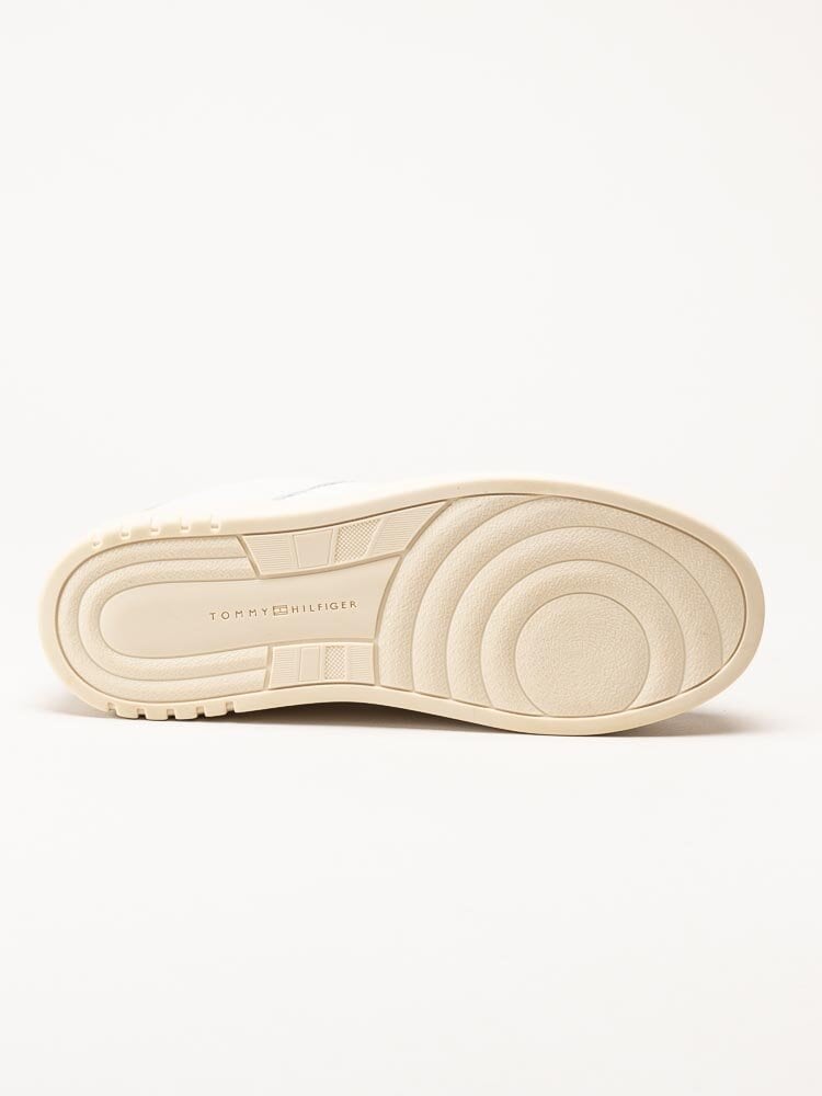 Tommy Hilfiger - TH Sporty Cupsole - Vita sneakers i skinn och mocka