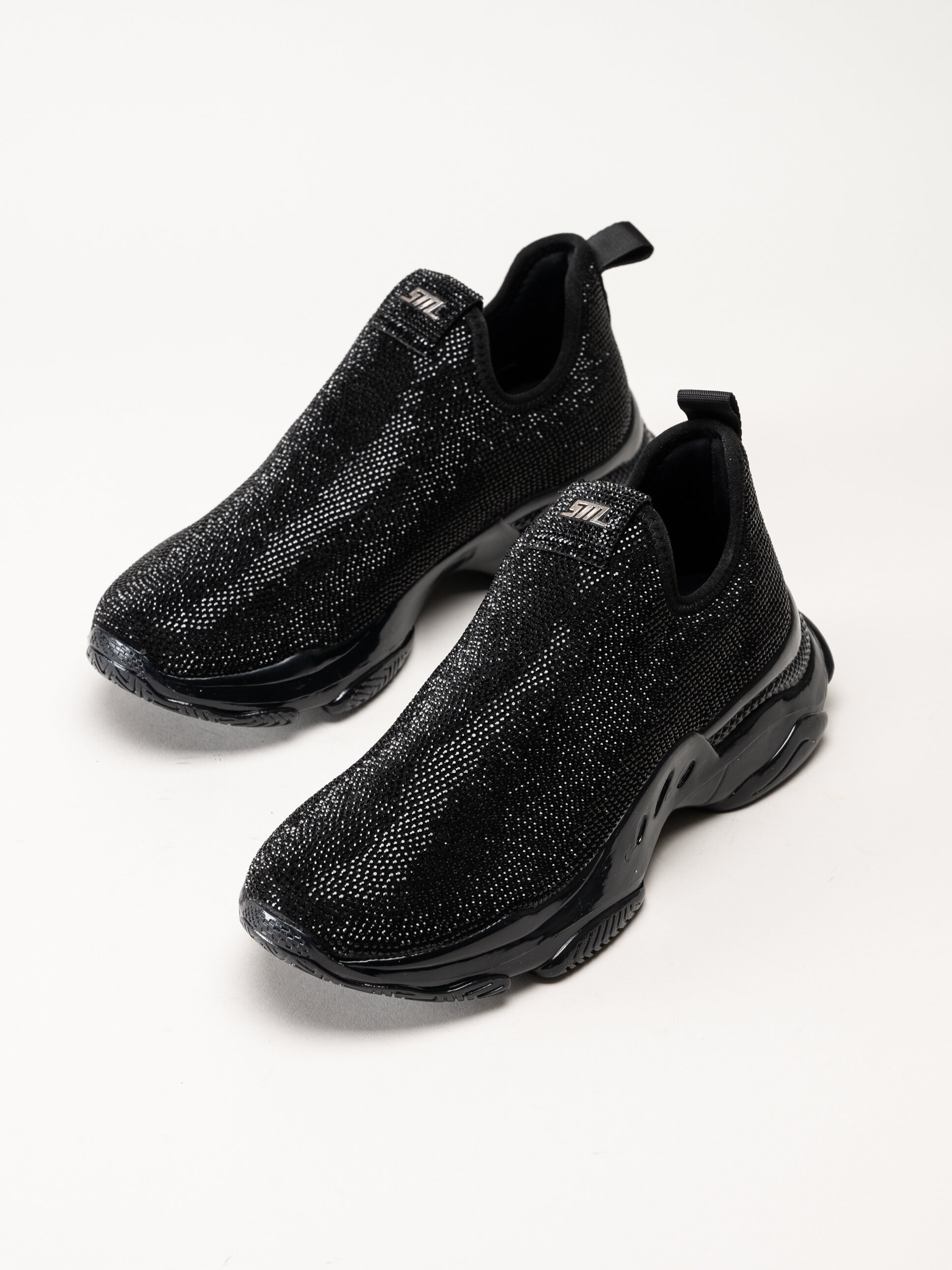 Steve Madden - Mythical - Svarta slip on sneakers med strass