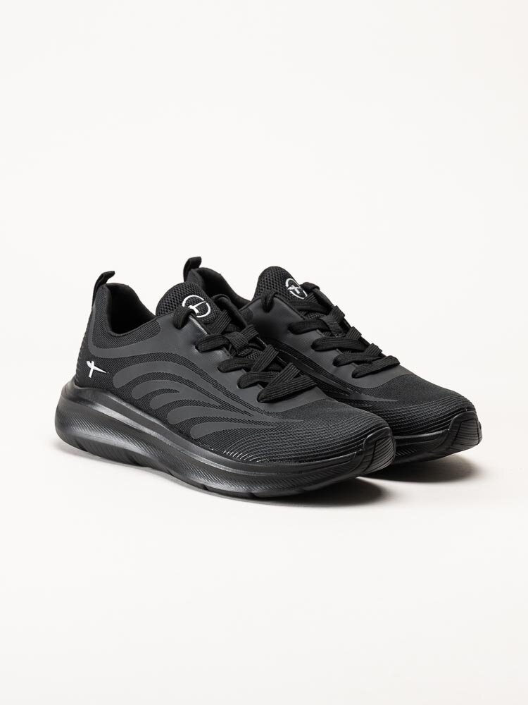 Tamaris Comfort - Svarta sportiga sneakers i textil