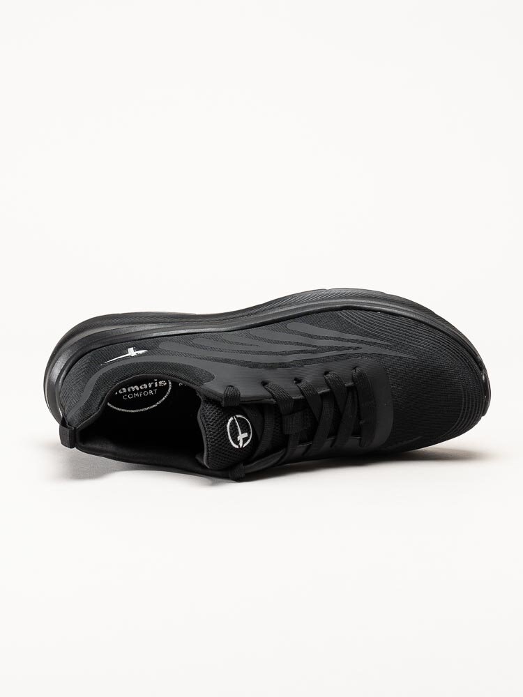 Tamaris Comfort - Svarta sportiga sneakers i textil