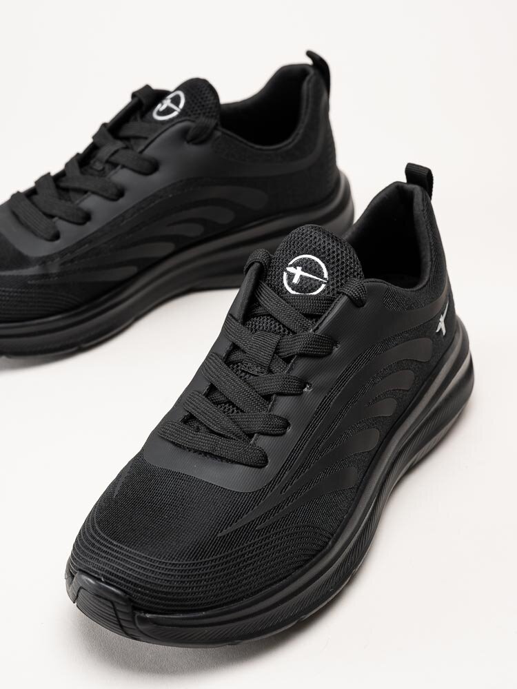 Tamaris Comfort - Svarta sportiga sneakers i textil