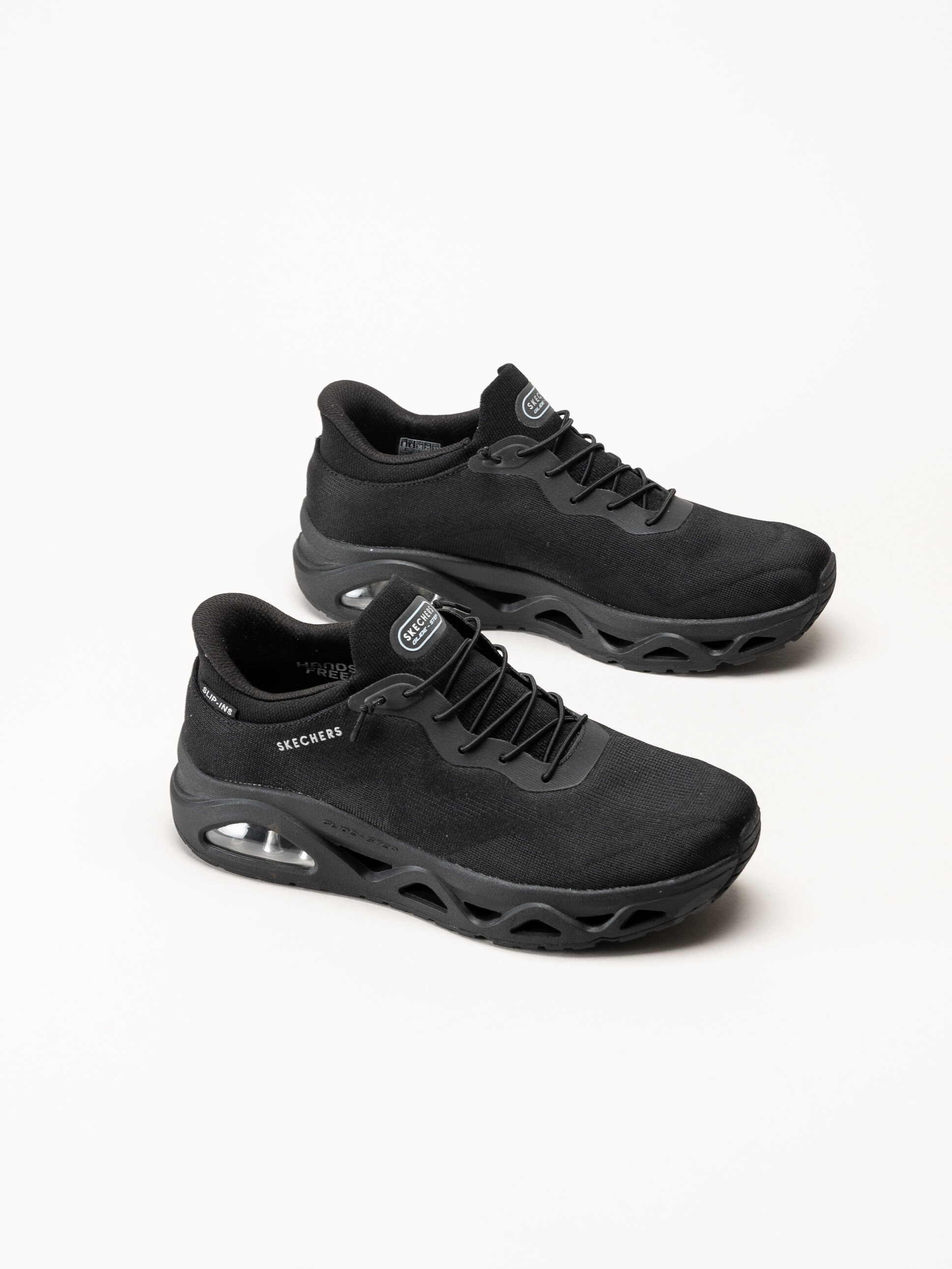 Skechers - Uno Glide Step - Svarta slip-ins sneakers i mesh