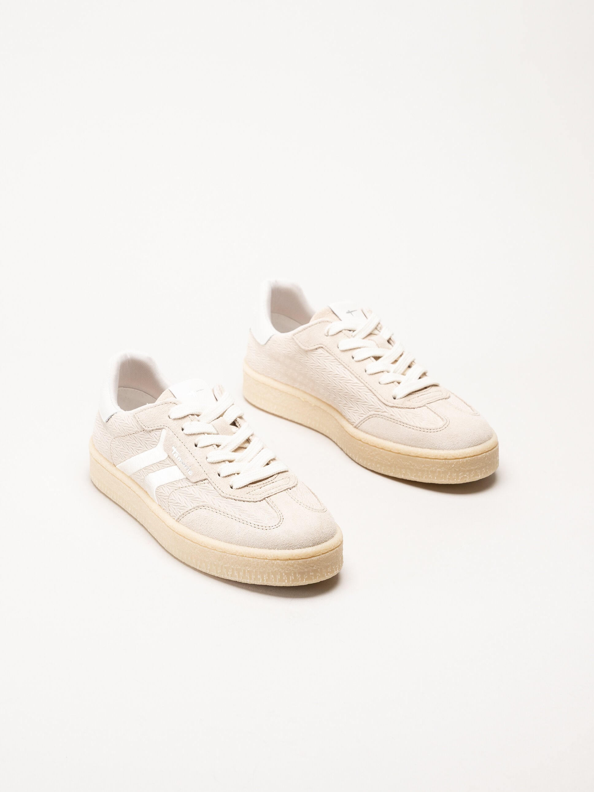 Tamaris - Beige sneakers i nubuck
