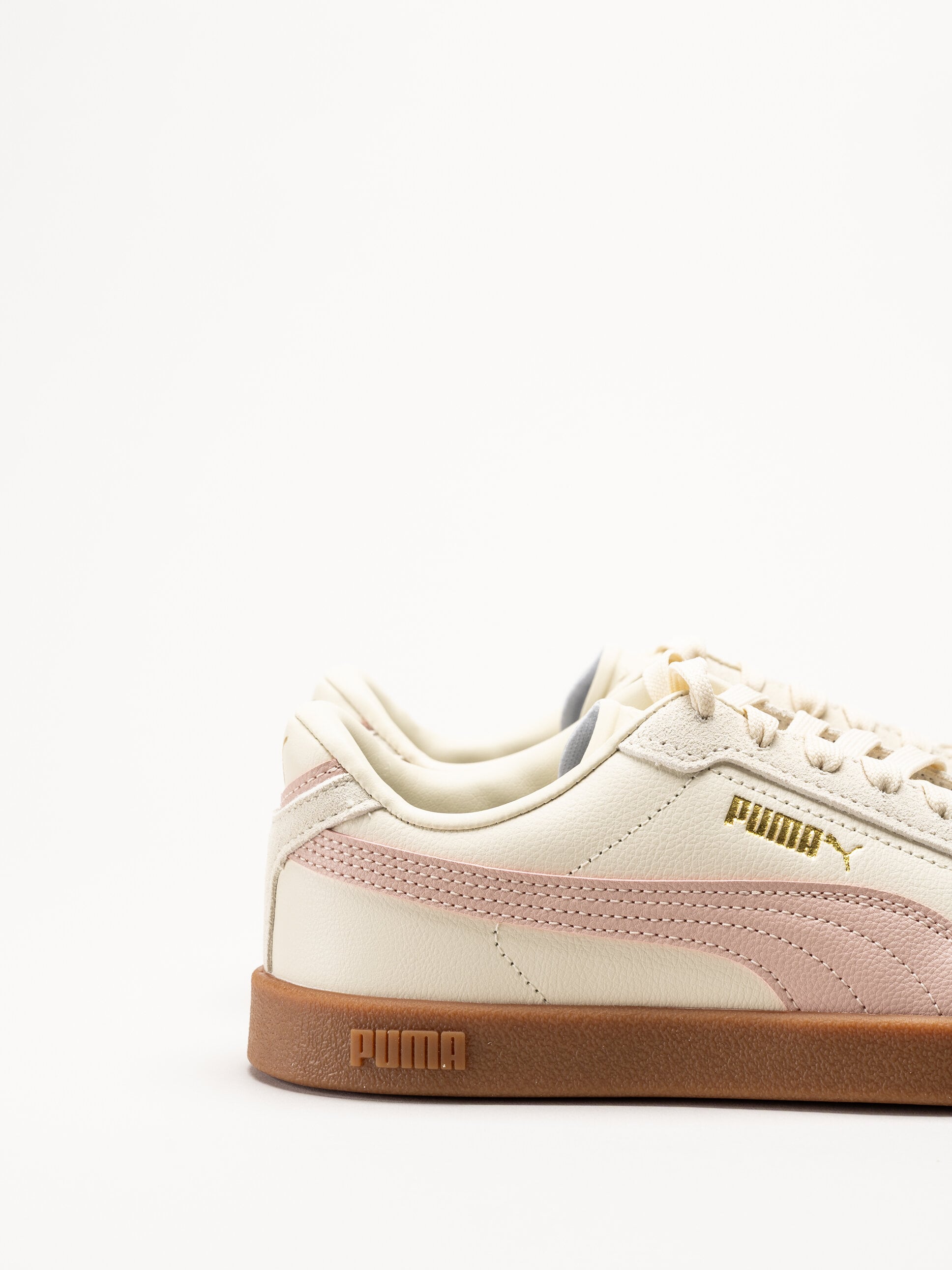Puma - Club II Era - Beiga sneakers i skinn