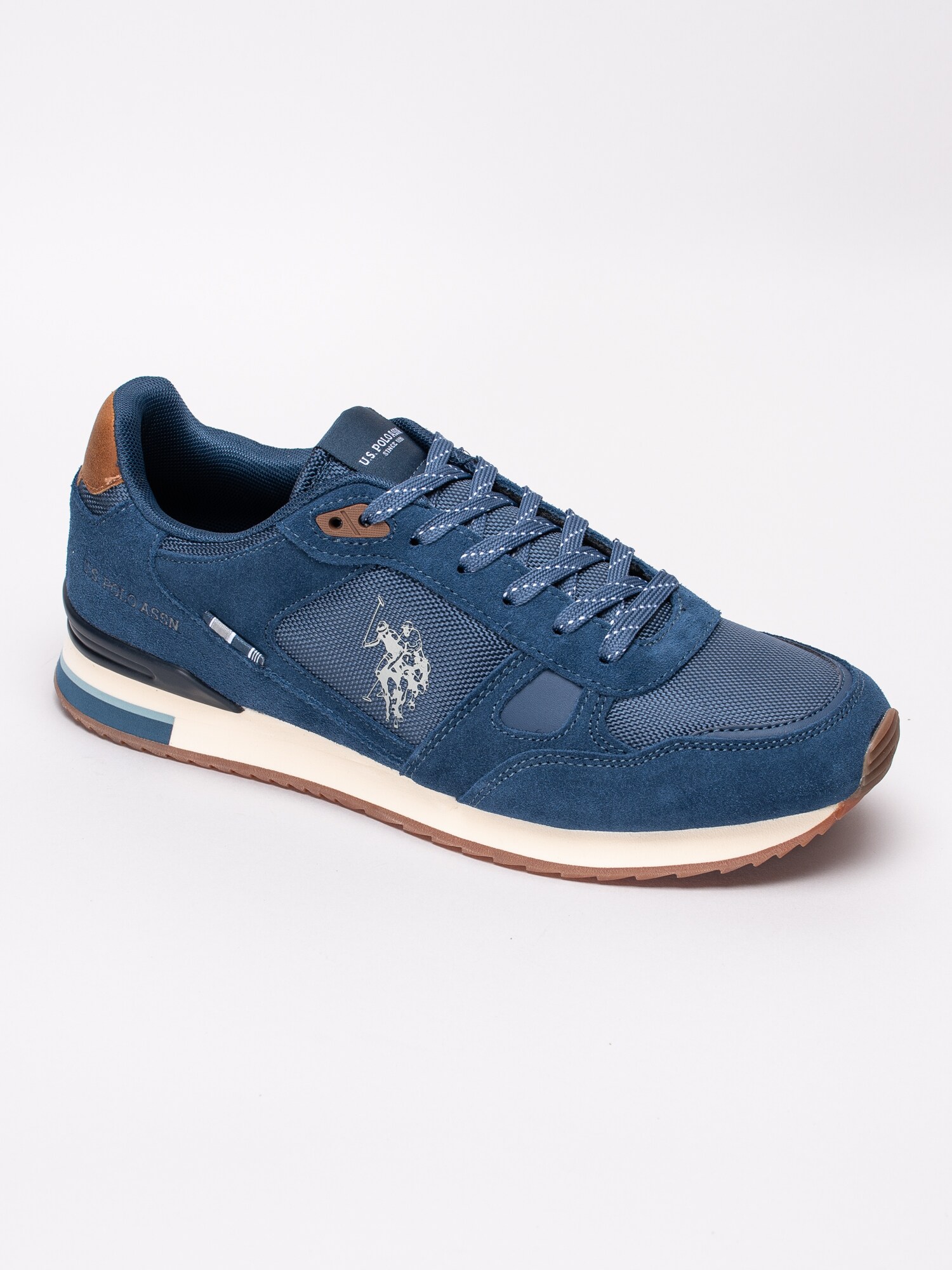 58191046 U.S. Polo Assn. Wildel Blue blå sneakers i mocka-1