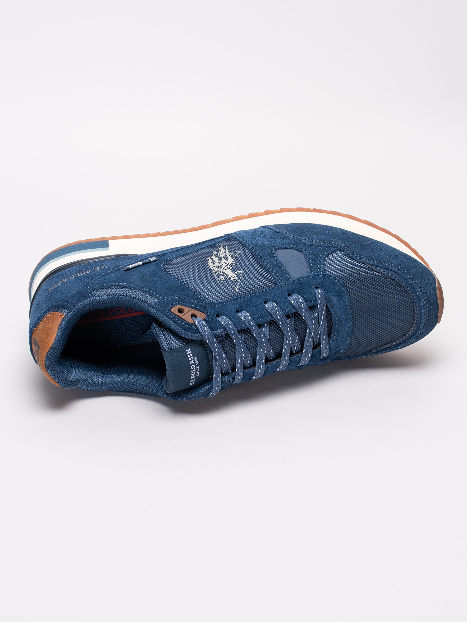 58191046 U.S. Polo Assn. Wildel Blue blå sneakers i mocka-4
