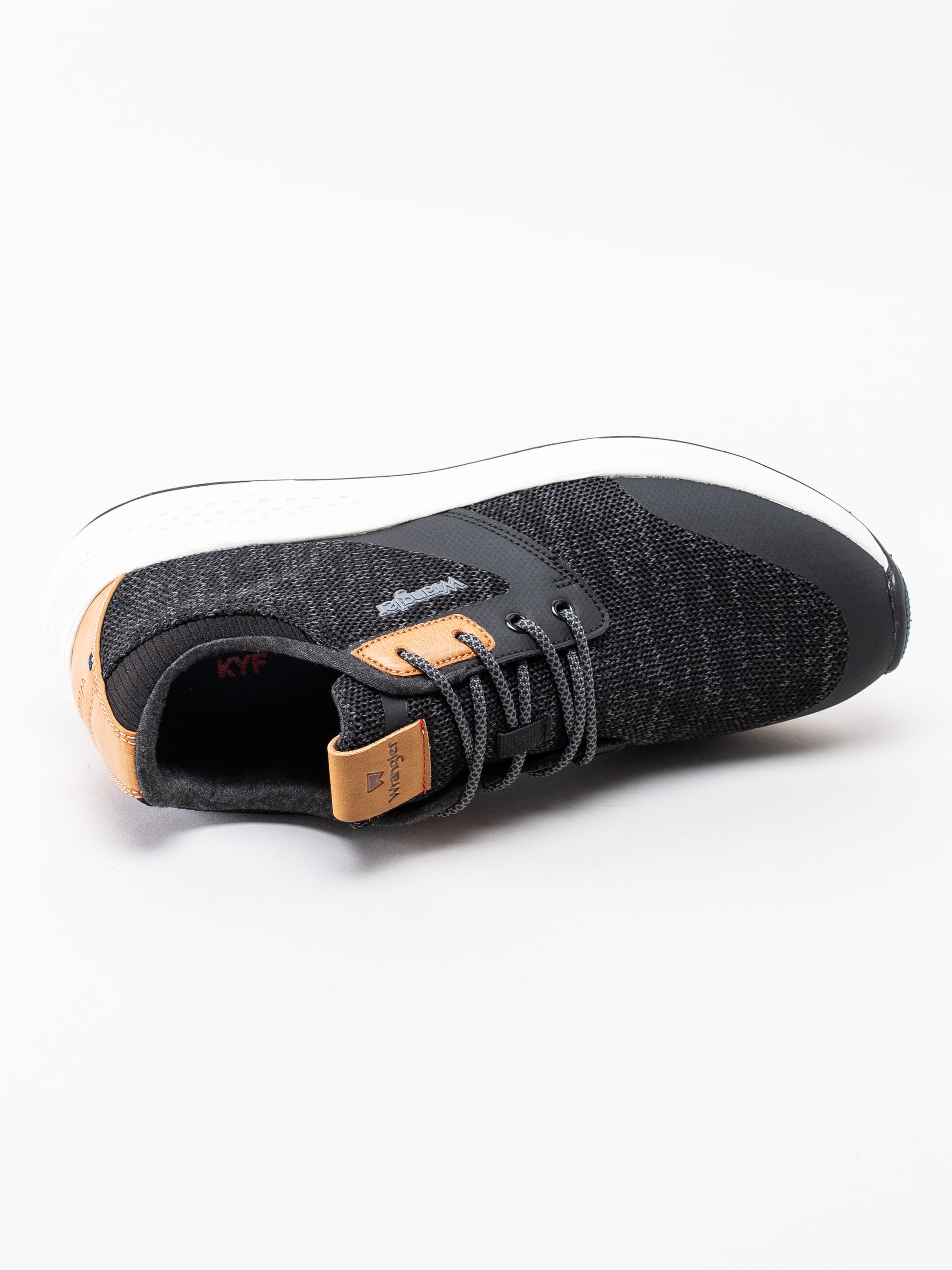 58191060 Wrangler Sequoia City Black svarta sneakers i meshtyg-4