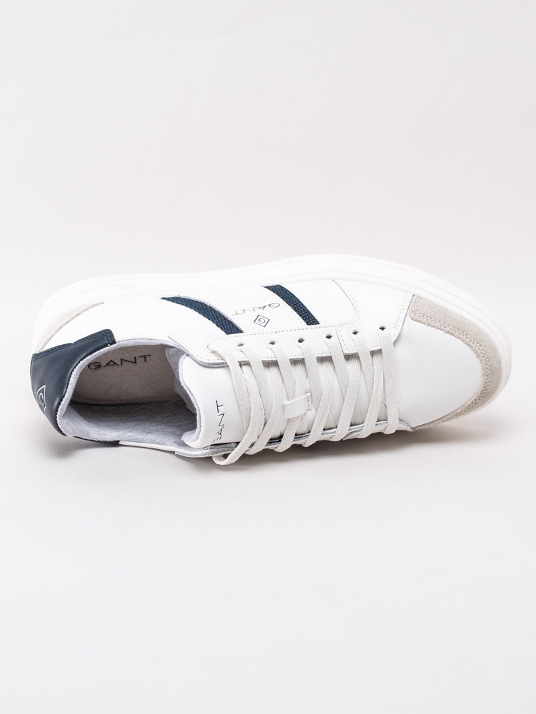 58201039 Gant Footwear Le Brook 20633476-G20 Vita sneakers i skinn med mörkblå detaljer-4