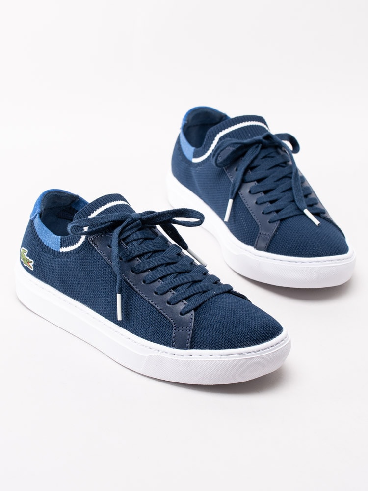 58201045 Lacoste La Pique 120 1 739CMA0023-NV1 Mörkblå sneakers i stickad mesh och resåröppning-6