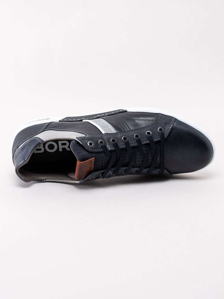 58201049 Björn Borg Coltrane Nu Rst M 2012048555-7300 Mörkblå sneakers i skinn och präglad logotyp-4