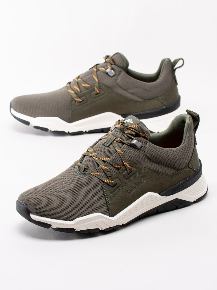 58201073 Timberland Concrete Trail Oxford CA29UK Mörkgröna mesh-sneakers med snörning-6