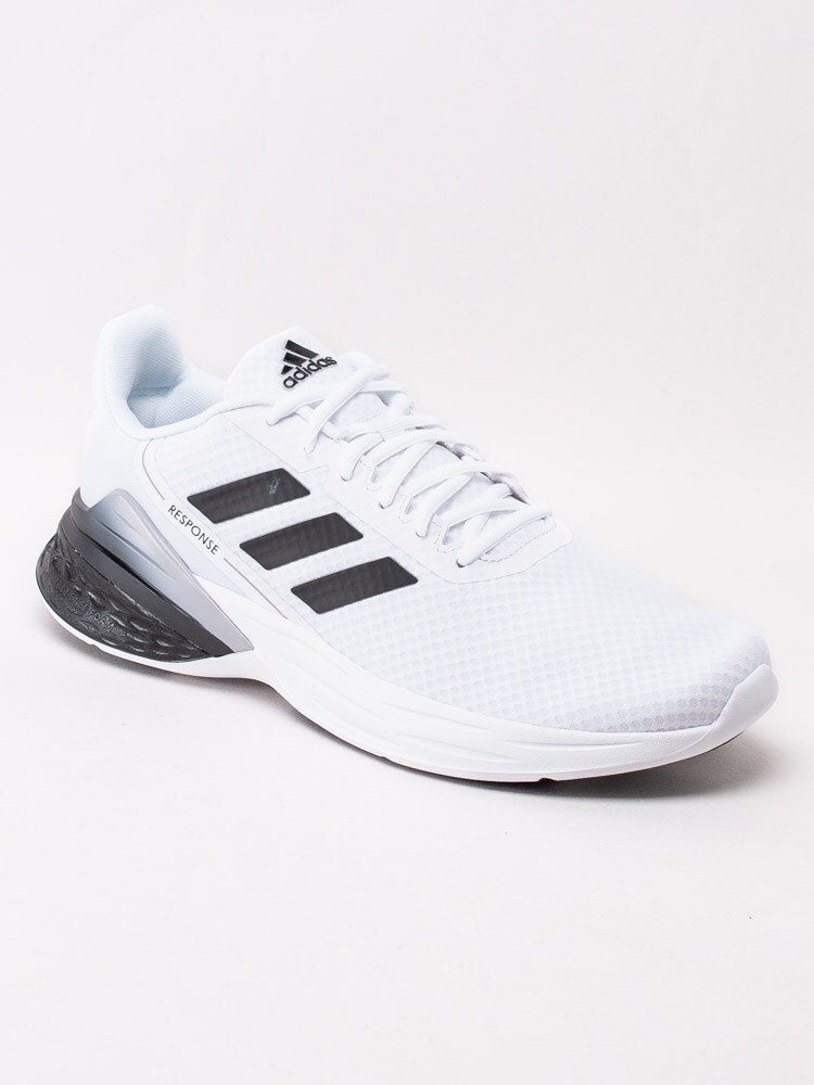 58203001 Adidas Response SR FX3626 Vita sportskor med svarta stripes i textil -1