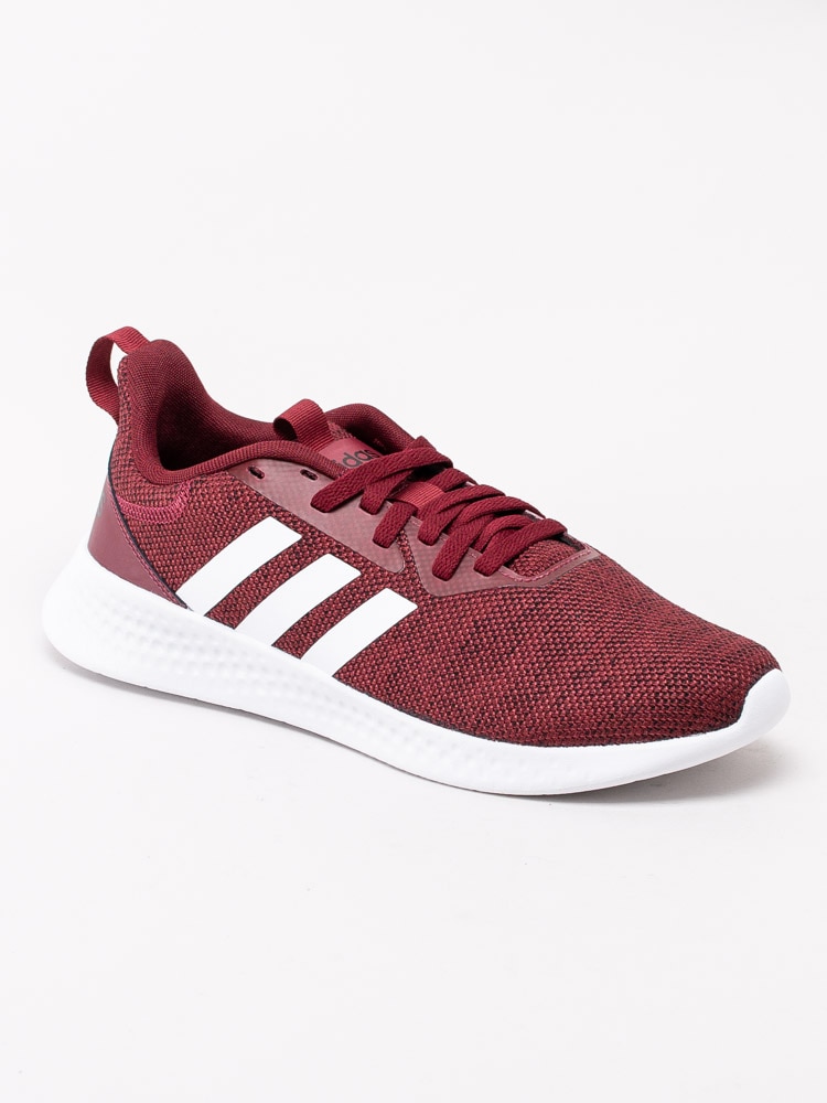 58203015 Adidas PureMotion Men Core Burgundy Röda sportskor med vita stripes-1