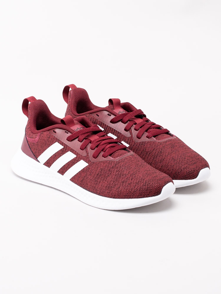 58203015 Adidas PureMotion Men Core Burgundy Röda sportskor med vita stripes-3