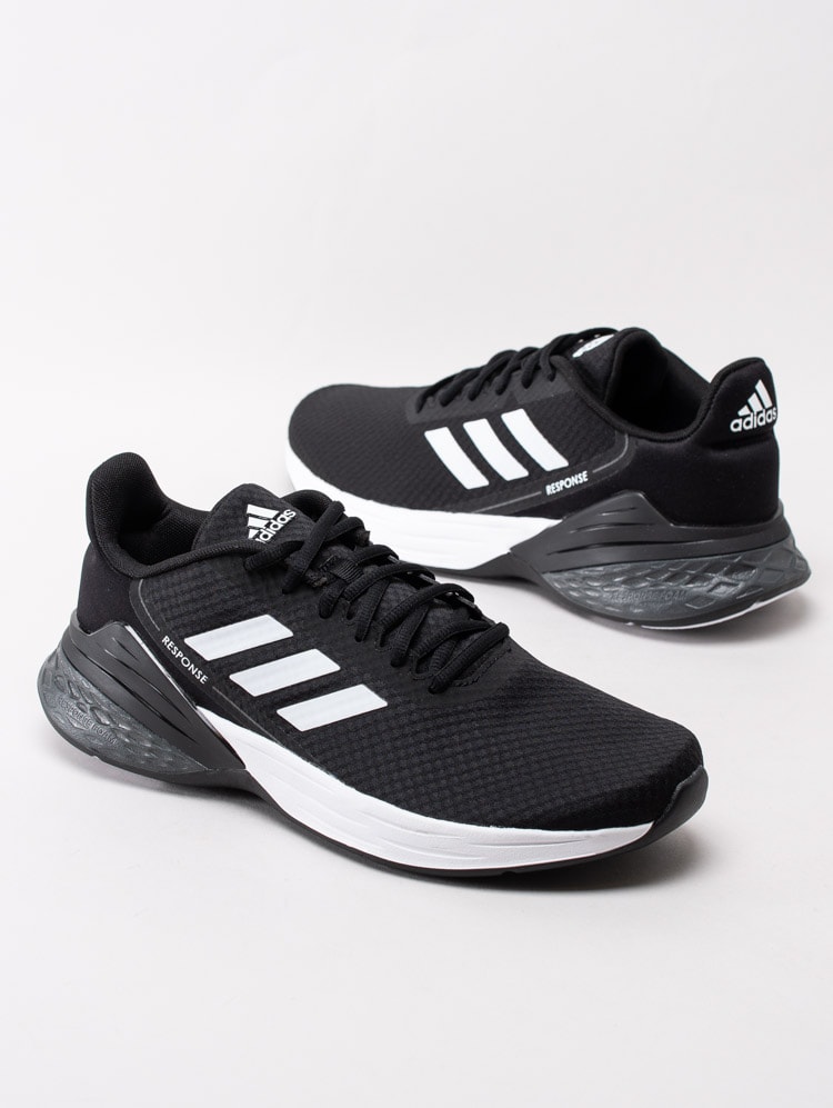 58203016 Adidas Response SR FX3625 Svarta sportskor med vita stripes-6