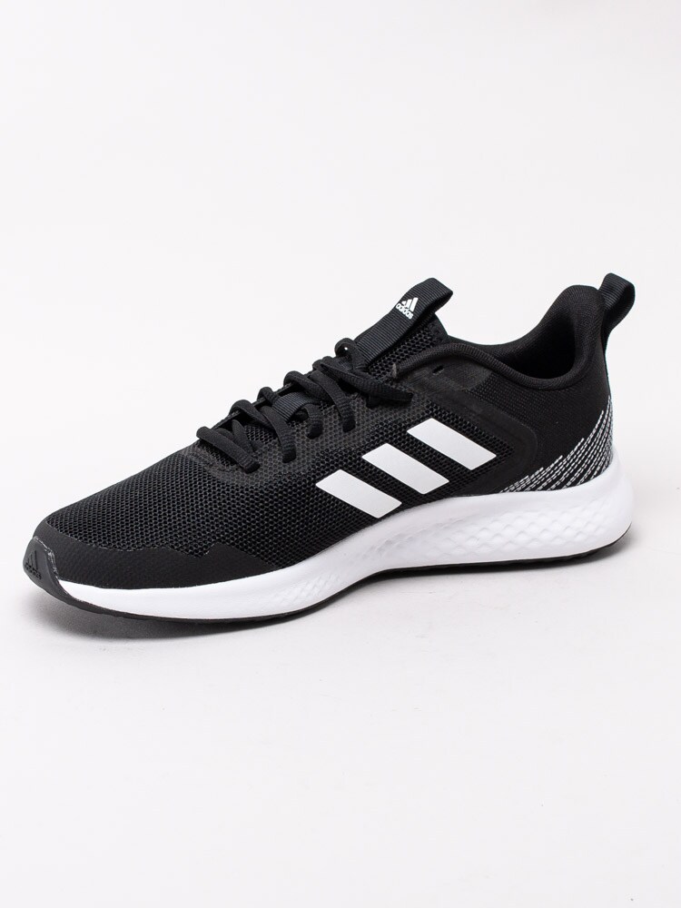 58203021 Adidas FW1703 Fluidstreet Core Black Svarta sportskor med stripes och vit sula-2