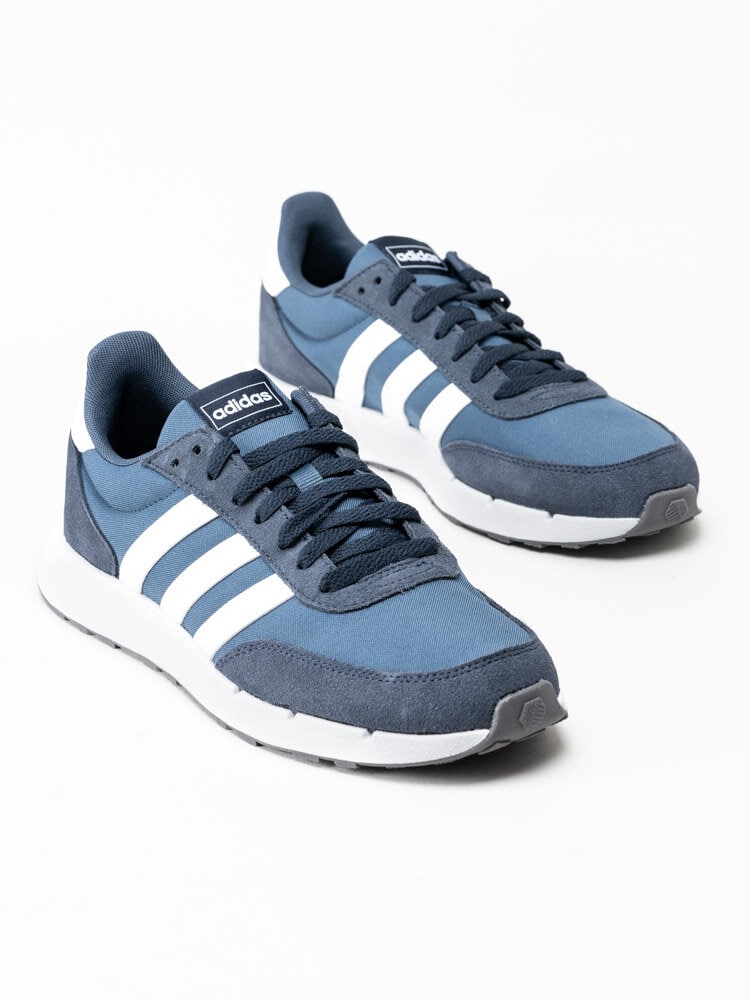 Adidas - Run 60s 2.0 - Blå sportskor med vita stripes