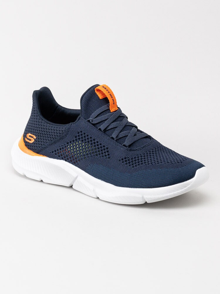 Skechers - Mens Ingram Brexie - Blå sportskor med orange detaljer