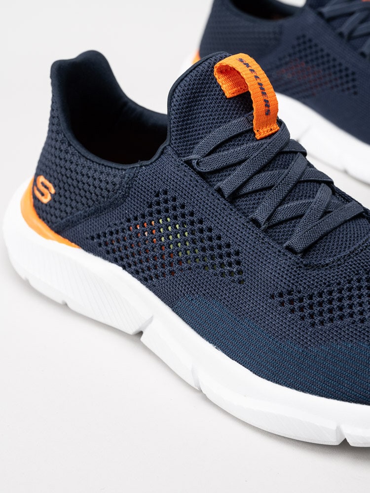 Skechers - Mens Ingram Brexie - Blå sportskor med orange detaljer