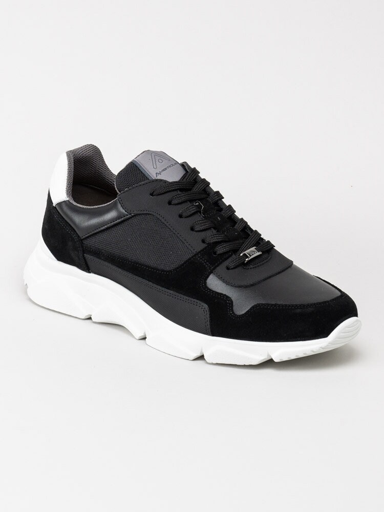 Ambitious - City Run - Svarta sneakers i skinn