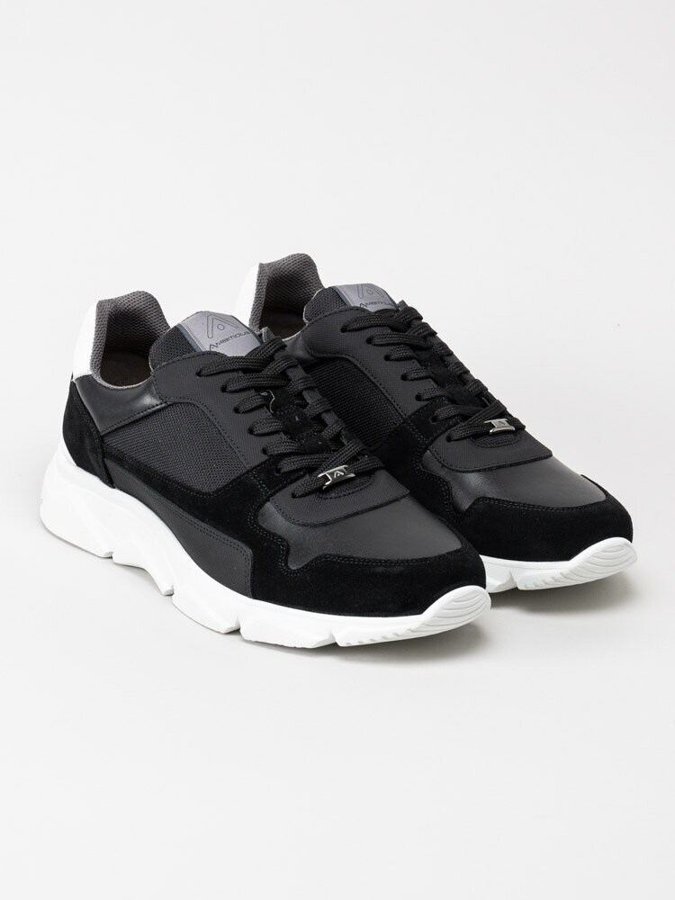 Ambitious - City Run - Svarta sneakers i skinn