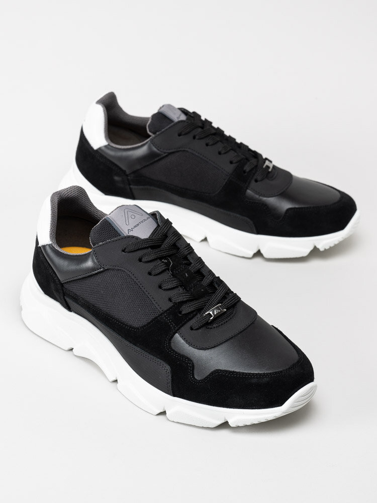 Ambitious - City Run - Svarta sneakers i skinn