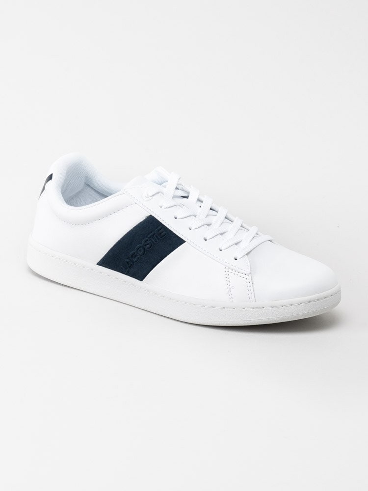 Lacoste - Carnaby EVO 0120 3 - Vita sneakers med blå detaljer