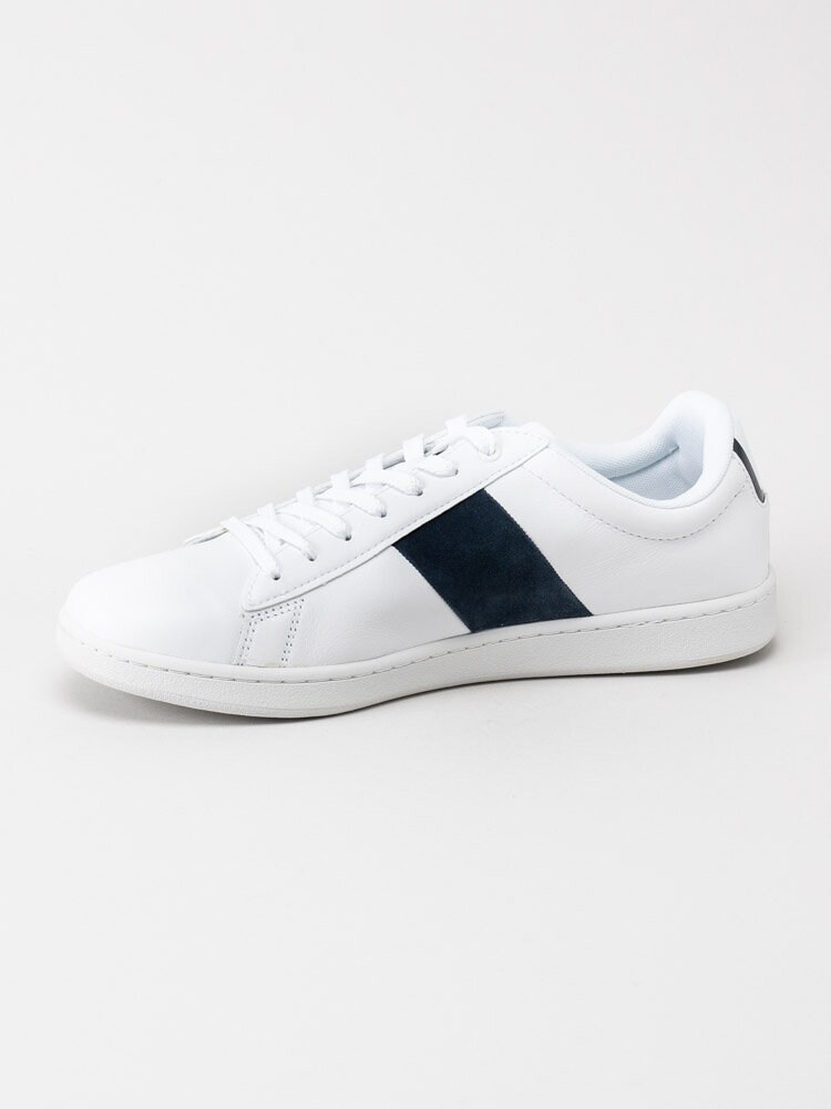 Lacoste - Carnaby EVO 0120 3 - Vita sneakers med blå detaljer