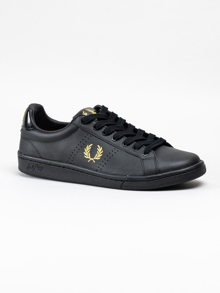 Fred Perry - Svarta sneakers i skinn