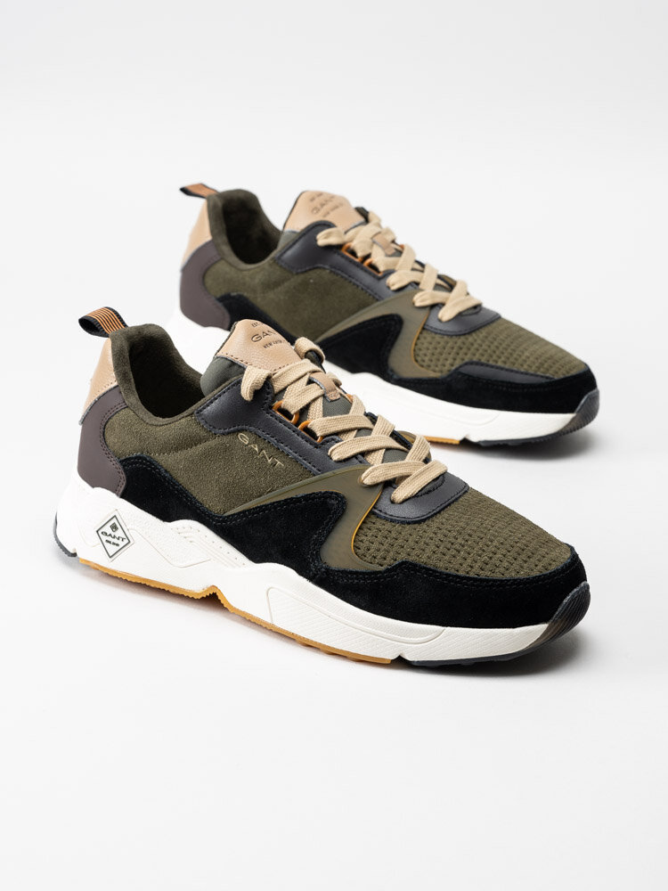 Gant Footwear - Nicewill Running Low - Gröna sportiga sneakers i mocka